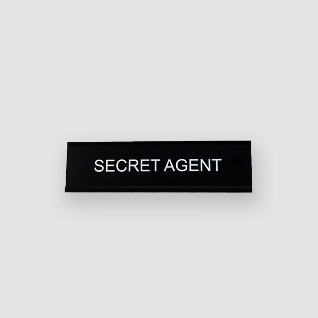 Secret Agent Nameplate