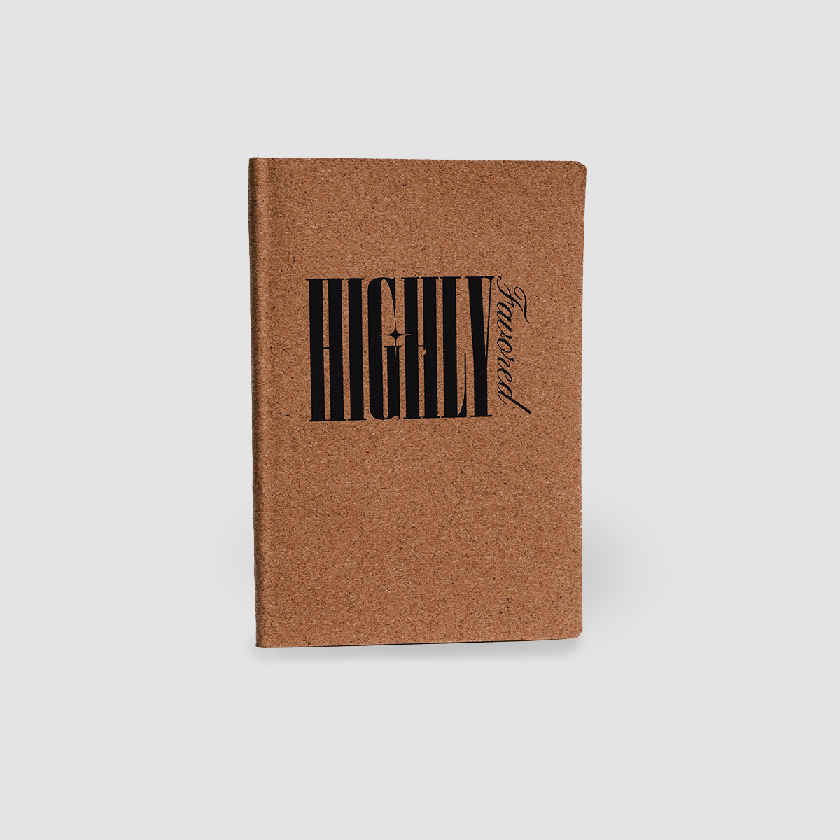 Highly Favored Cork Notebook