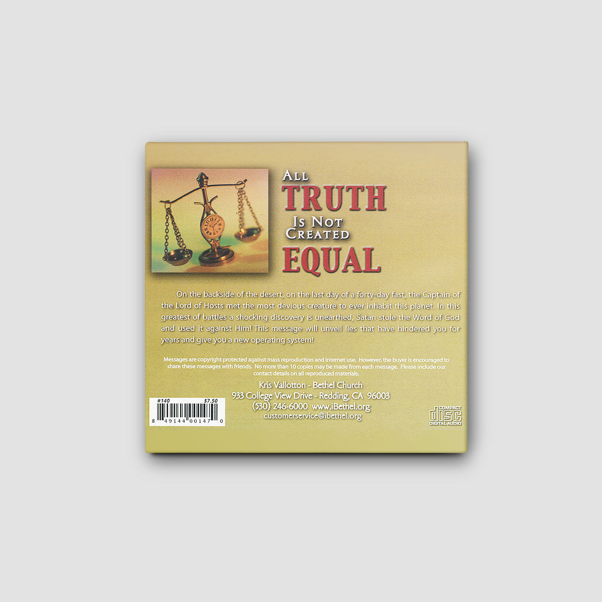 All Truth is not Created Equal CD