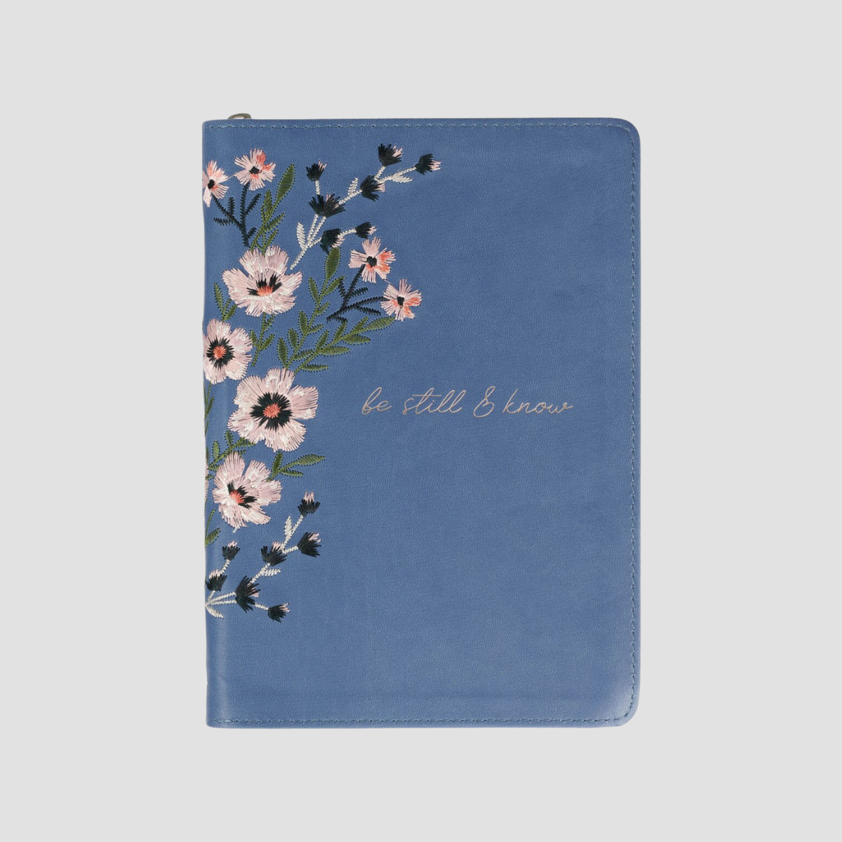 Be Still Floral Embroidered Journal