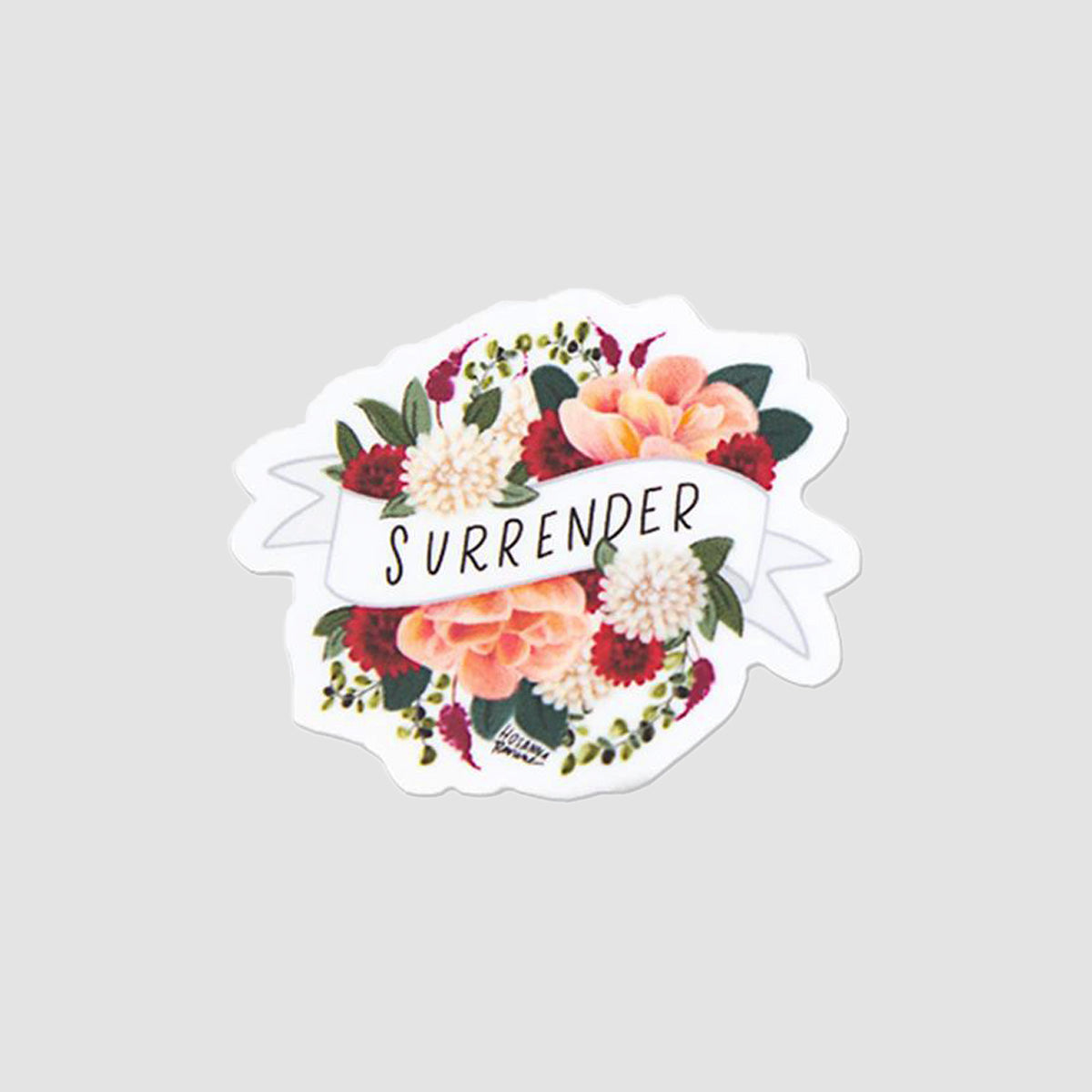 Surrender Floral Sticker